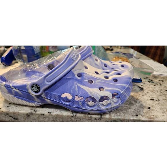 Authentic Crocs Classic Clogs Marbled Sandals Women 10/ Men 8 New - Picture 1 of 3